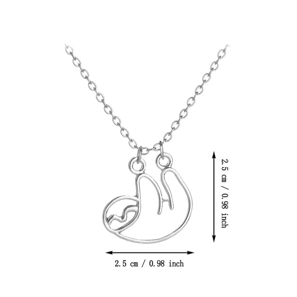 SILVER colored Sloth Necklace PRICE FIRM💥 - Picture 4 of 5